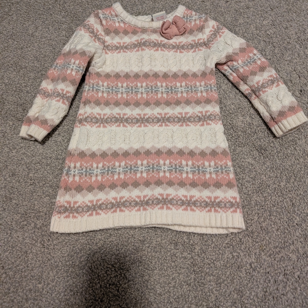 Rachel Zoe Pink and Cream Knit Dress